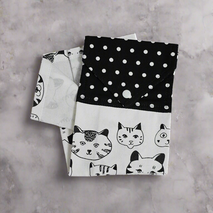 Essuie-mains à suspendre - Noir et blanc