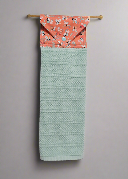 Essuie-mains à suspendre - Vert ou bleu