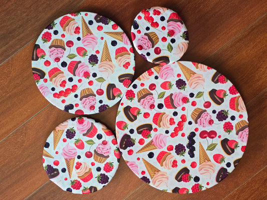 Ens. de 4 couvre-bols réutilisables